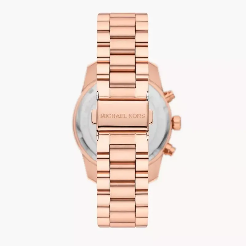 Michael Kors Lexington Chronograph  Pink Mother of Pearl Dial Ladies Watch- MK7242